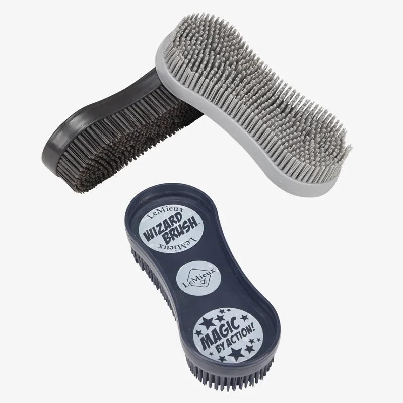 LeMieux Wizard Brushes 3 Pack - Navy/Grey/Black-1