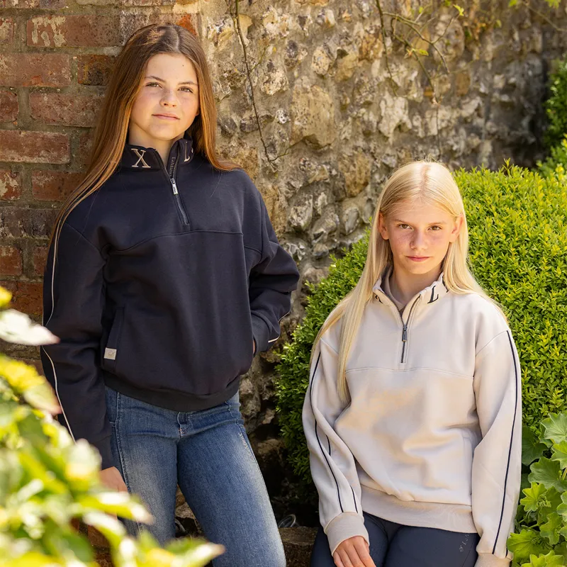 LeMieux Young Rider Kate Quarter Zip Junior Sweatshirt - Navy-7