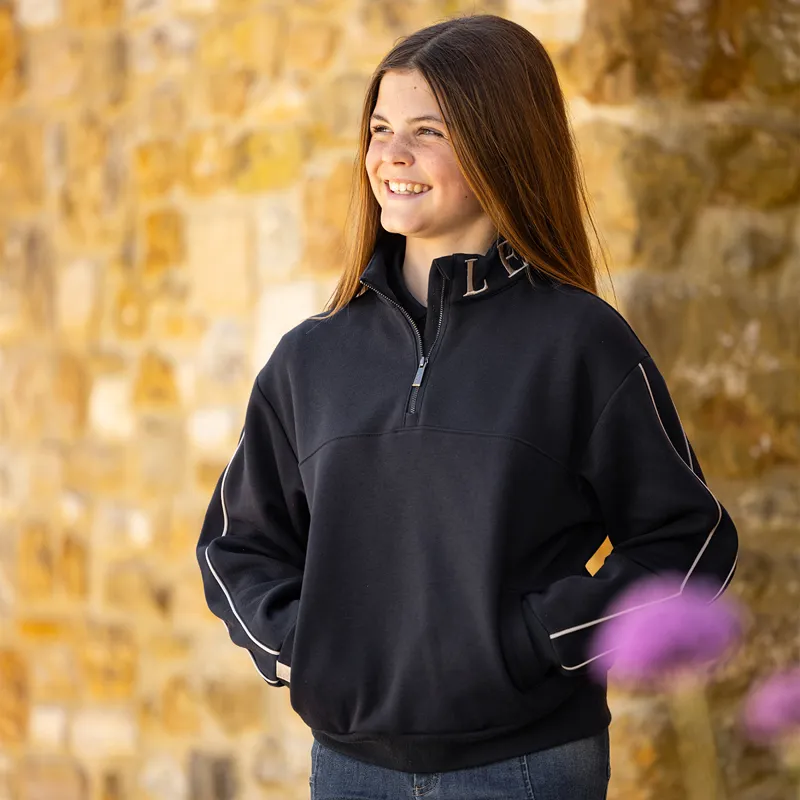 LeMieux Young Rider Kate Quarter Zip Junior Sweatshirt - Navy-4