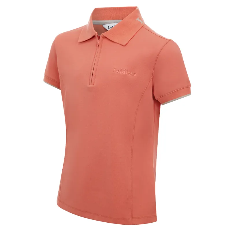 LeMieux Young Rider Junior Polo Shirt - Apricot-2