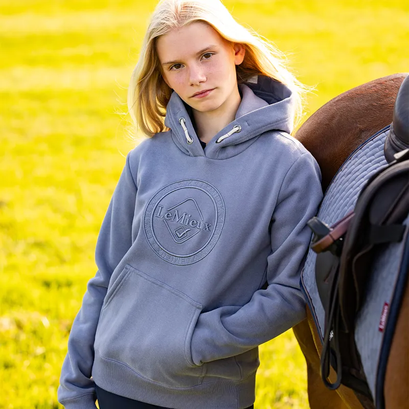 LeMieux Young Rider Hannah Junior Pop-Over Hoodie - Jay Blue-1