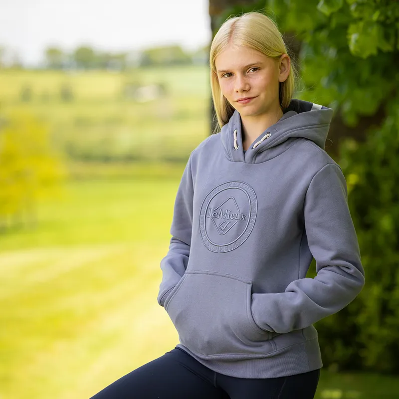 LeMieux Young Rider Hannah Junior Pop-Over Hoodie - Jay Blue-5
