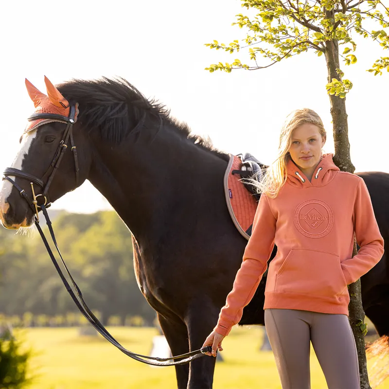 LeMieux Young Rider Hannah Junior Pop-Over Hoodie - Apricot-4