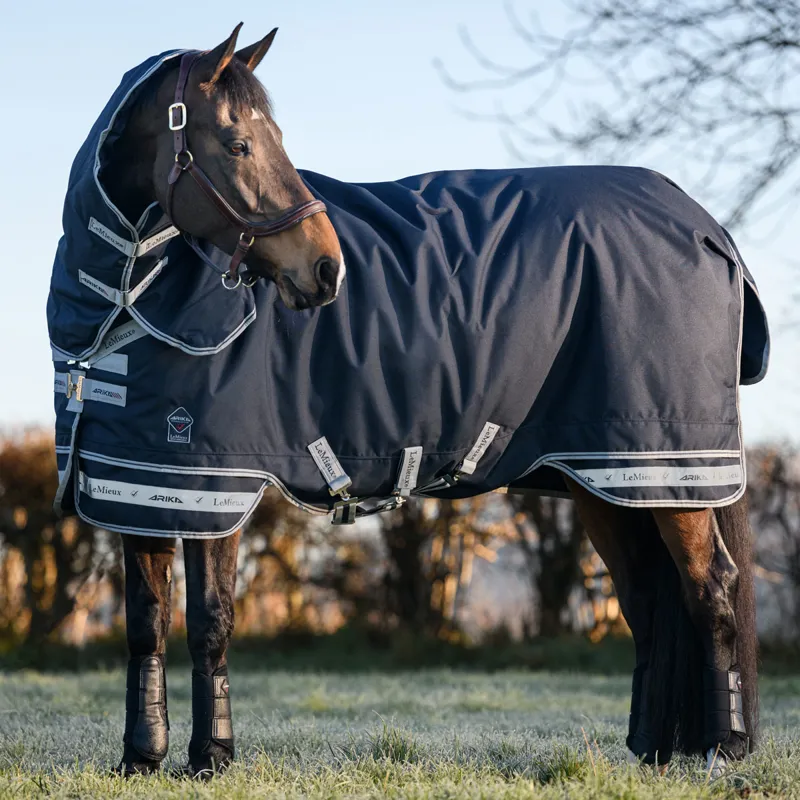 LeMieux Arika Storm-Tek 350g Detachable Neck Turnout Rug - Navy 