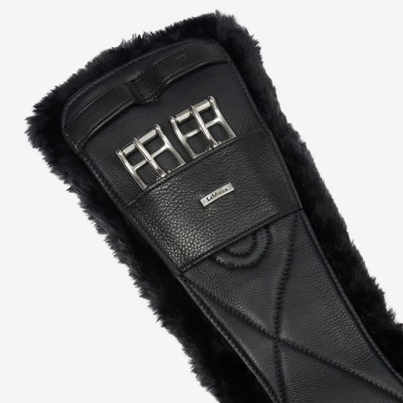 LeMieux Arika Simuwool Contoured Dressage Girth - Black-1