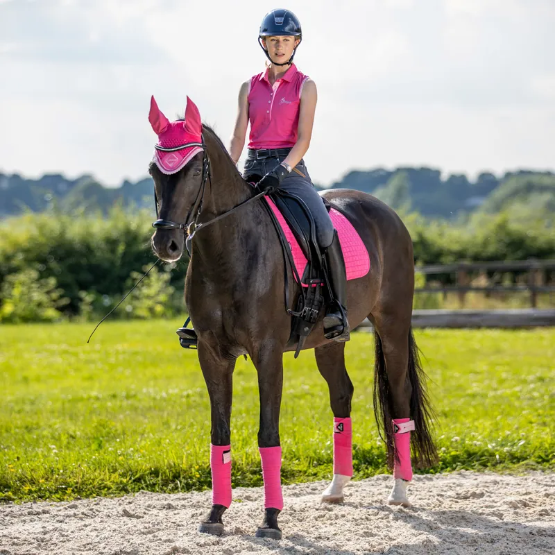 LeMieux ProSport Suede Dressage Square Saddlecloth - Watermelon-3