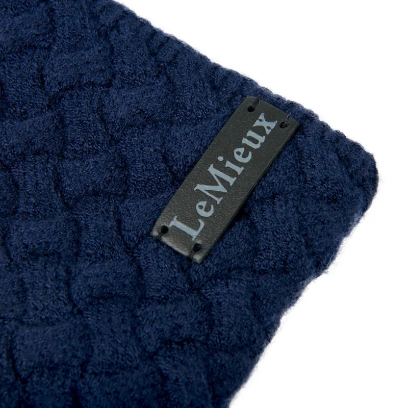 LeMieux Cable Knit Headband - Navy-1