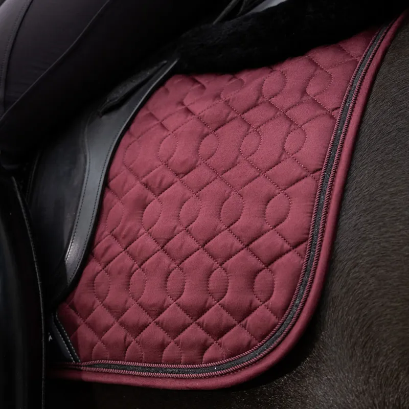 LeMieux Crystal Suede Dressage Saddlecloth - Burgundy-2
