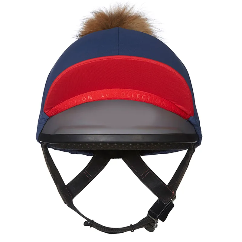My LeMieux Hat Silk - Navy/Red-3