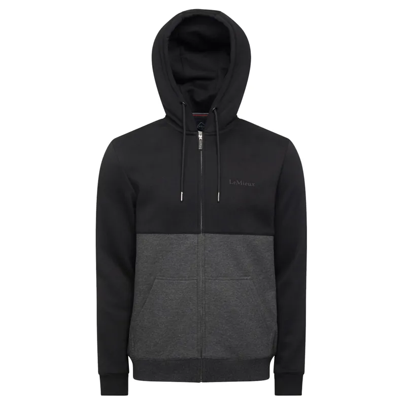LeMieux Elite Zip-Through Mens Hoodie - Charcoal