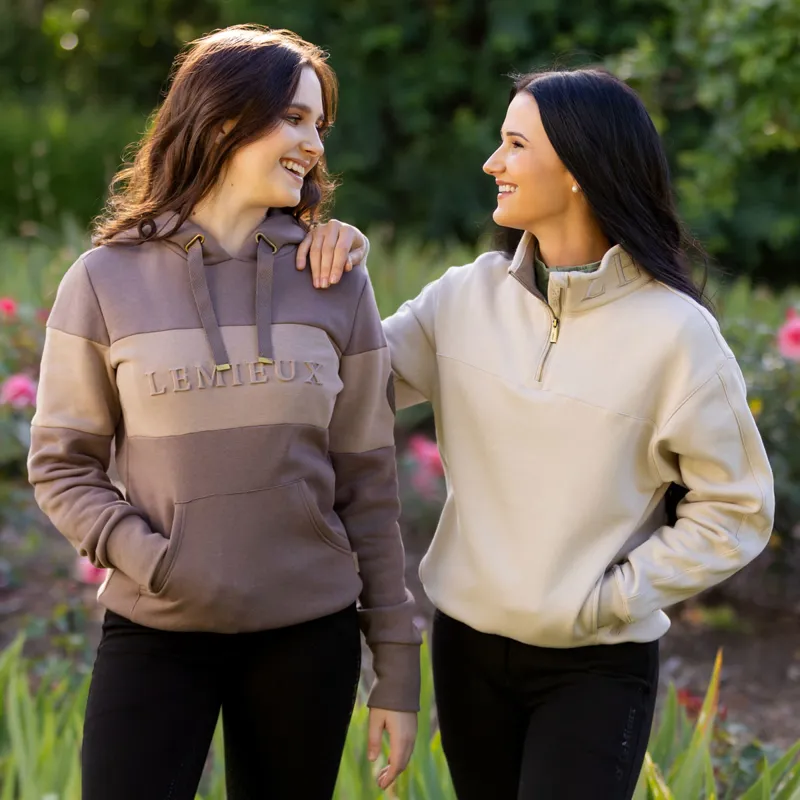 LeMieux Kali Quarter Zip Ladies Sweatshirt Stone