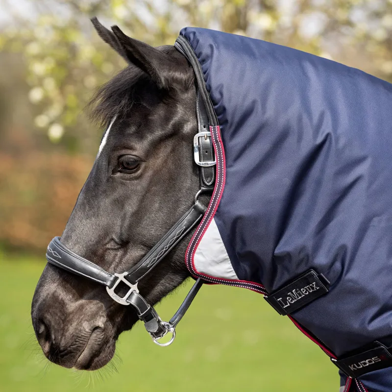 LeMieux Kudos Thermo Layer 100g Detachable Neck Turnout Rug - Navy-1