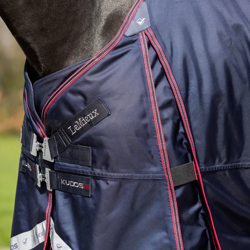 LeMieux Kudos Thermo Layer 100g Detachable Neck Turnout Rug - Navy-2