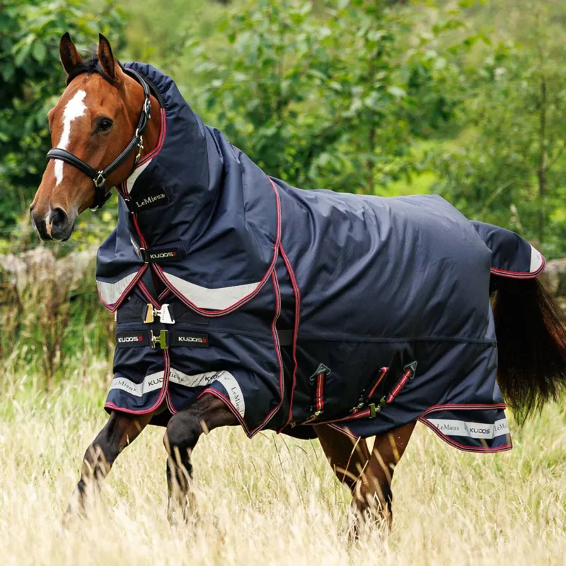 LeMieux Kudos Thermo Layer 300g Detachable Neck Turnout Rug - Navy