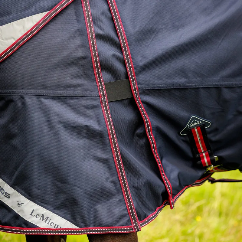 LeMieux Kudos Thermo Layer 300g Detachable Neck Turnout Rug - Navy-2