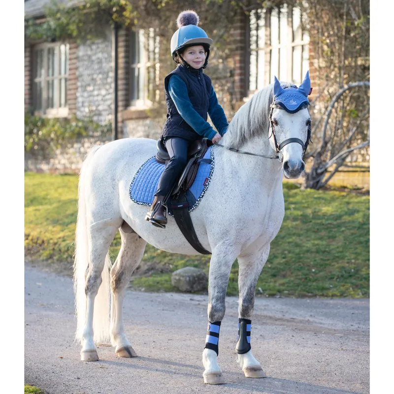 LeMieux Mini Suede Jump Square - Corn Blue-1