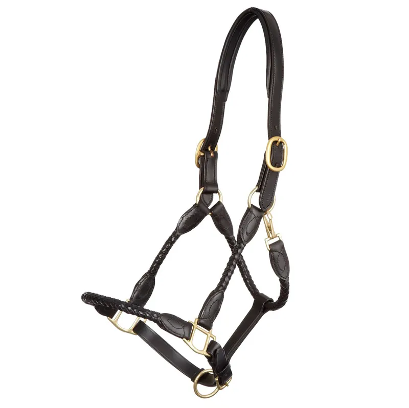 LeMieux Plaited Leather Head Collar - Black