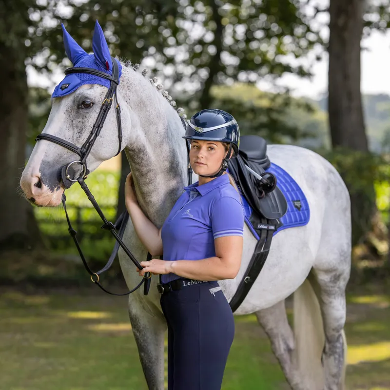 My LeMieux Ladies Polo Shirt - Bluebell-3