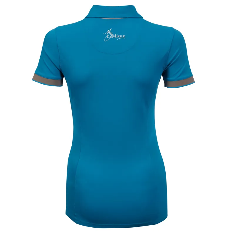 My LeMieux Ladies Polo Shirt - Teal/Grey-2