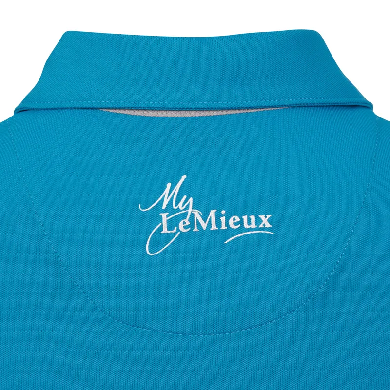 My LeMieux Ladies Polo Shirt - Teal/Grey-5