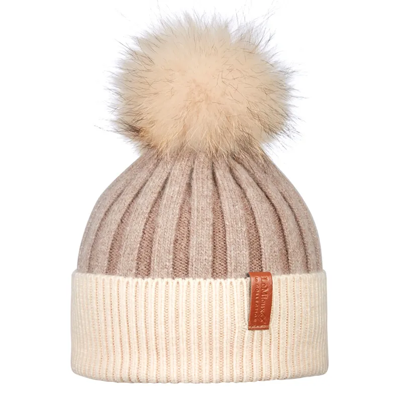Lemieux Bobble Beanie Hat - Fawn/Cream