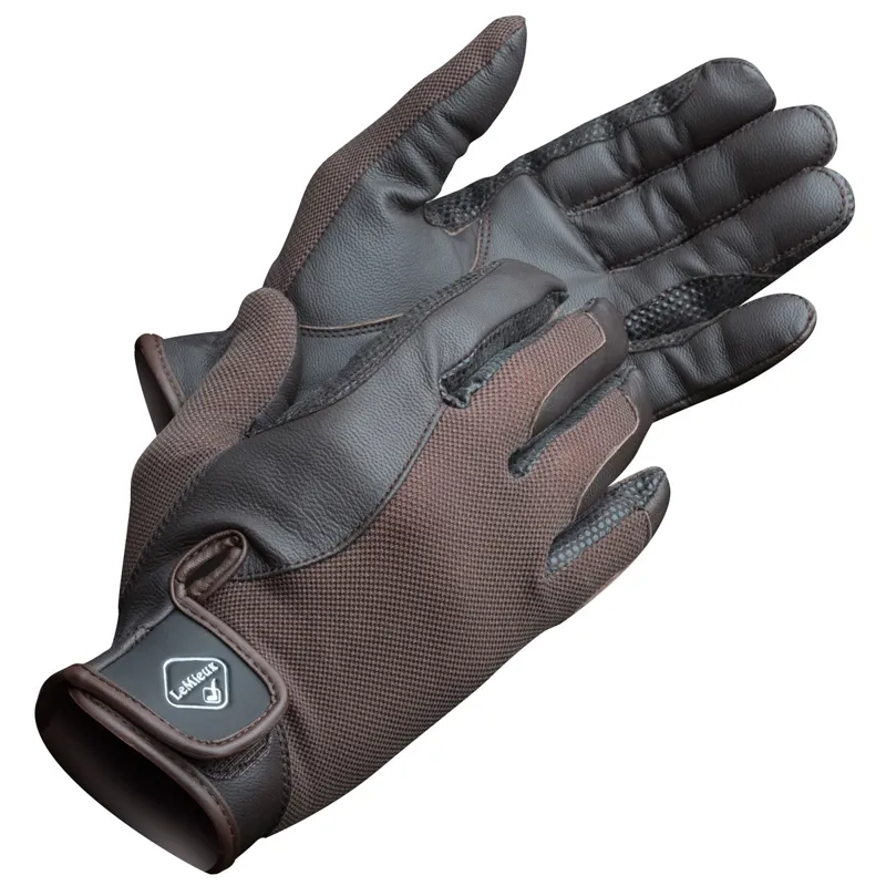 LeMieux Pro Touch Performance Riding Gloves Brown