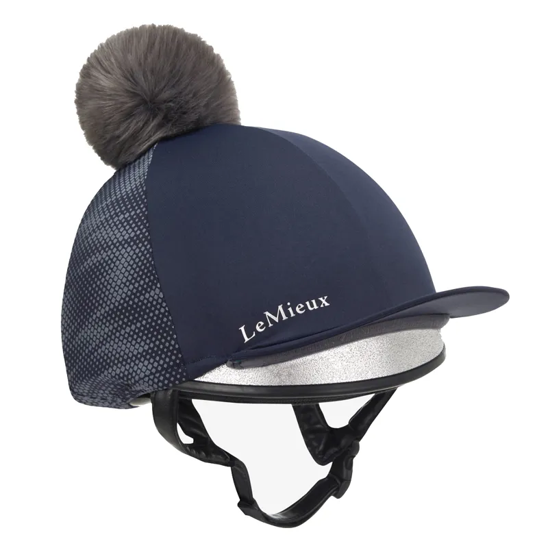 LeMieux Eleanor Reflective Pom Hat Silk - Navy