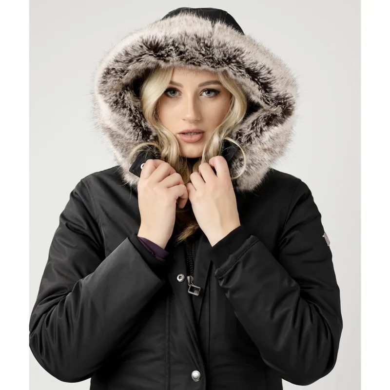 LeMieux Waterproof Ladies Long Riding Coat - Black-5