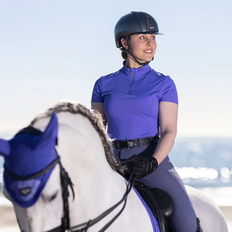 LeMieux Short Sleeve Ladies Base Layer - Bluebell-4