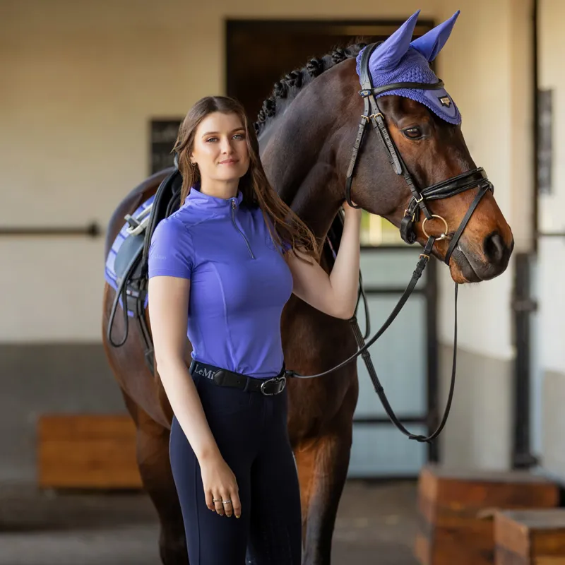 LeMieux Short Sleeve Ladies Base Layer - Bluebell-5