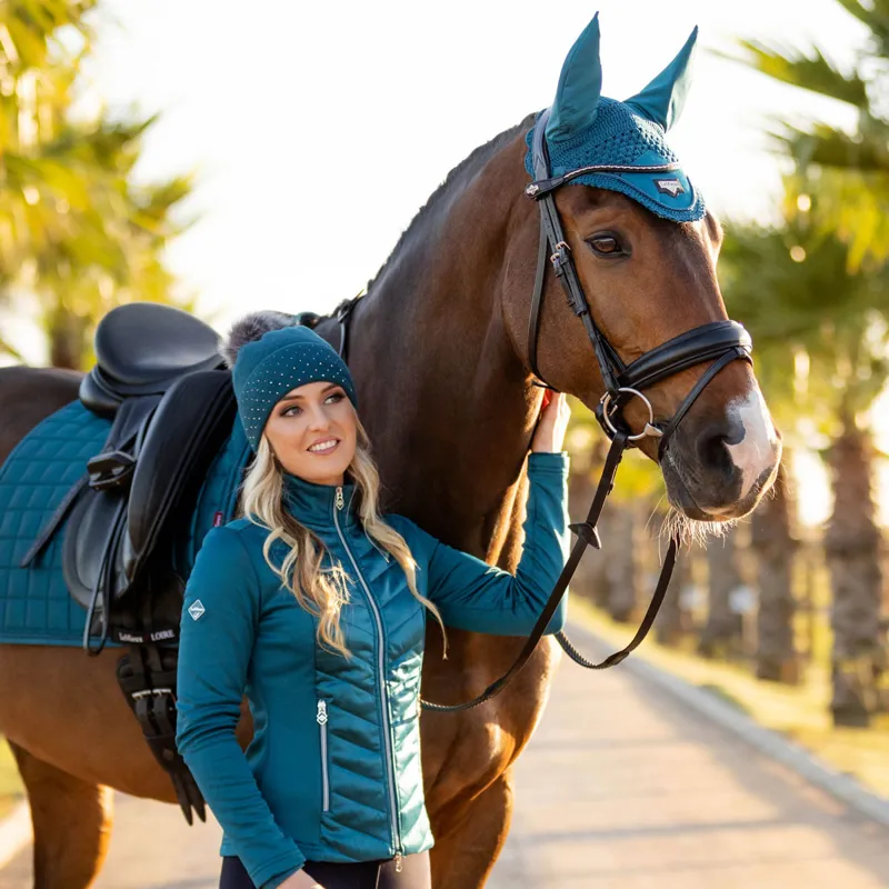 LeMieux Sparkle Beanie Bobble Hat - Marine-3