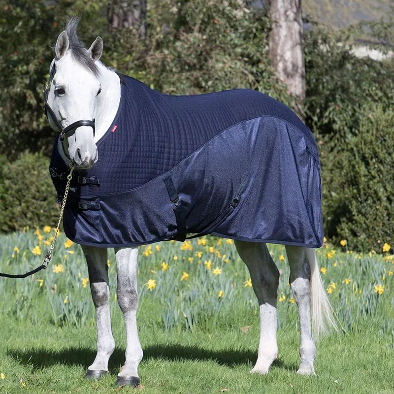 LeMieux ThermoCool Lite Cooler Rug Navy Redpost Equestrian