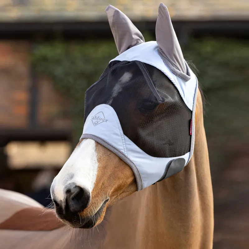 LeMieux VisorTek Half Fly Mask with Ears Mist