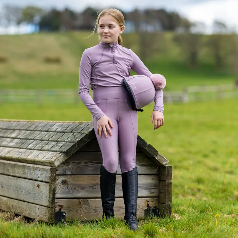 LeMieux Young Rider Full Grip Junior Pull On Breeches Musk