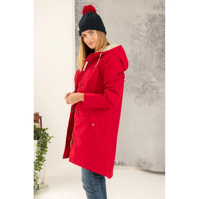 Lighthouse Abigail Ladies 3/4 Length Waterproof Jacket - Red-4