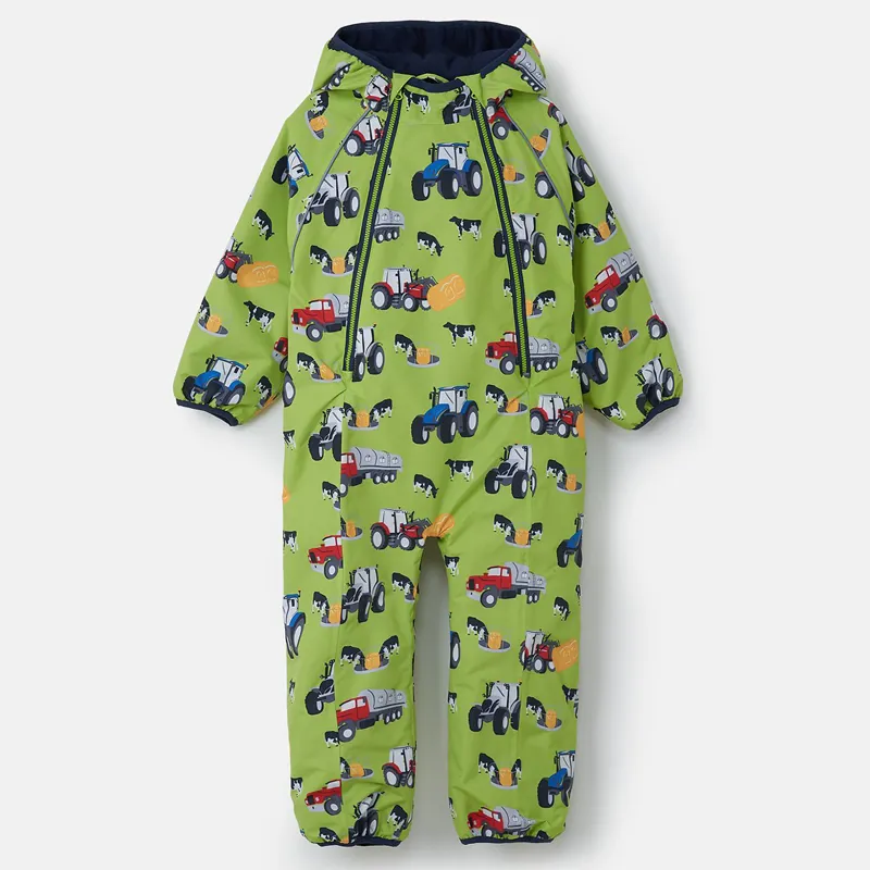 Lighthouse Jamie Junior Waterproof Puddlesuit Lime Farmyard
