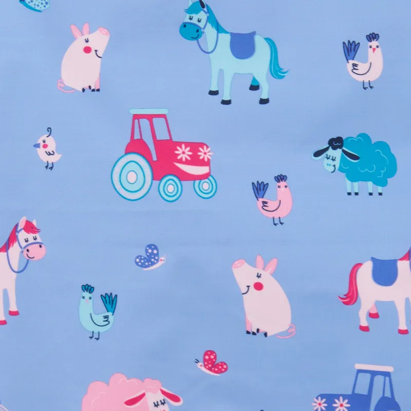 Lighthouse Alex Junior Girls Waterproof Gilet - Lilac Farm Print-2