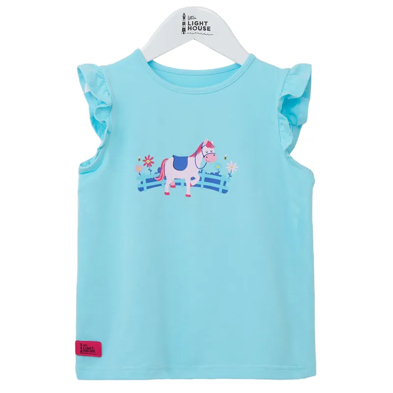 Lighthouse Causeway Swing Junior Tee - Pony Print