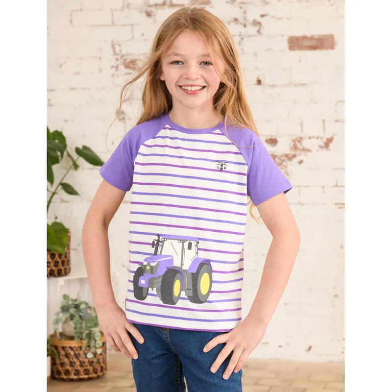 Lighthouse Causeway Junior Short Sleeve Tee - Purple Tractor-3
