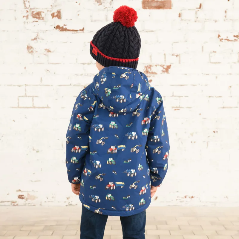 Lighthouse Finlay Junior Boys Waterproof Jacket - Navy Blue Tractor-4