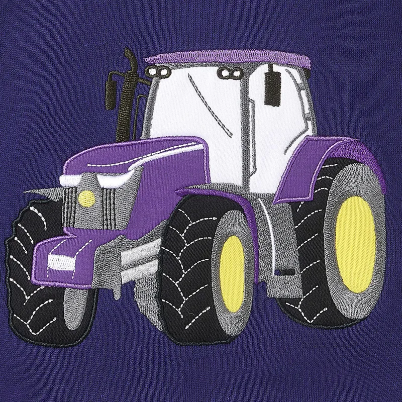 Lighthouse Jill Junior Girls Hoodie - Purple Tractor-2
