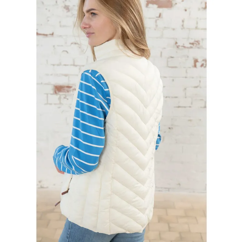 Lighthouse Laurel Ladies Gilet - Coconut-4