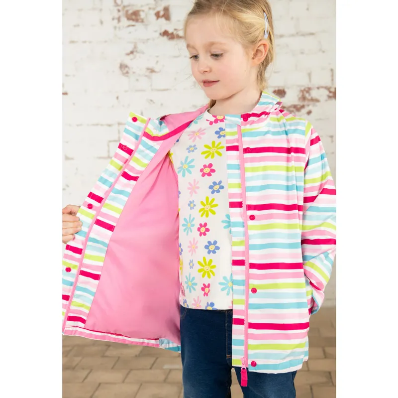 Lighthouse Olivia Junior Girls Waterproof Jacket - Multi Stripe-4