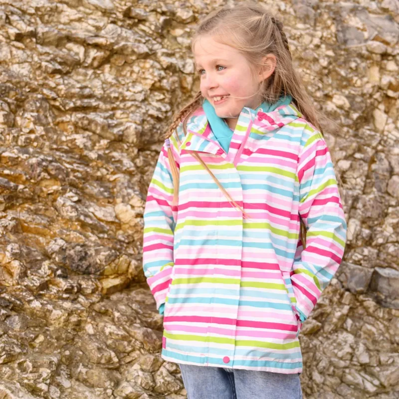 Lighthouse Olivia Junior Girls Waterproof Jacket - Multi Stripe-2