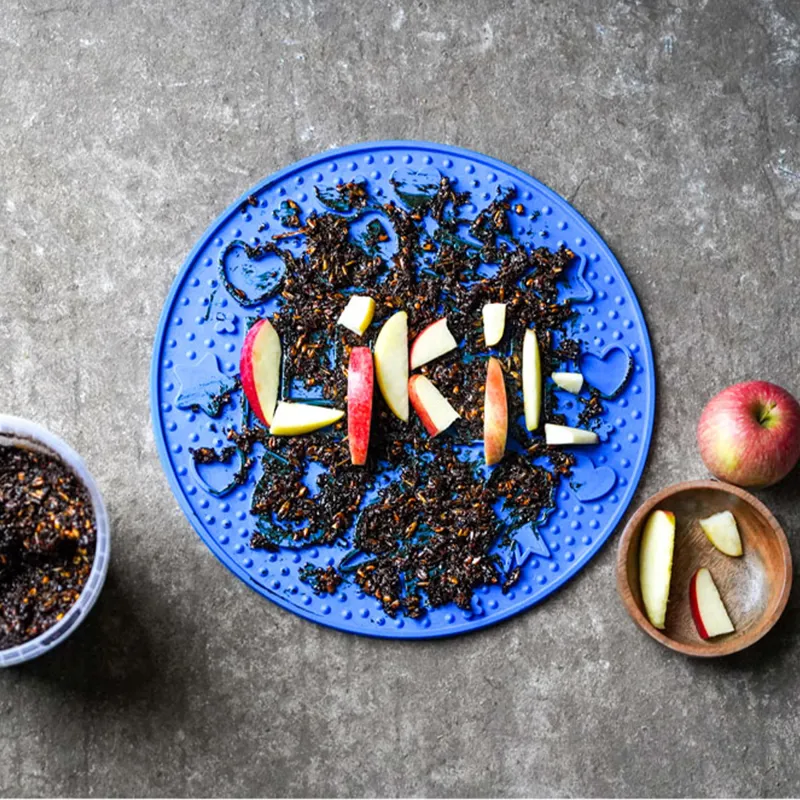 Likit Graze Maze Slow Feeding Mat - Blue-1