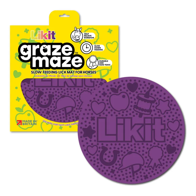 Likit Graze Maze Slow Feeding Mat - Purple-2