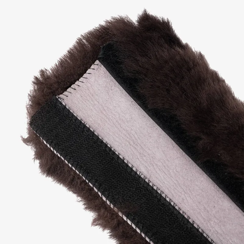 LeMieux Simuwool Noseband Cover - Brown-1