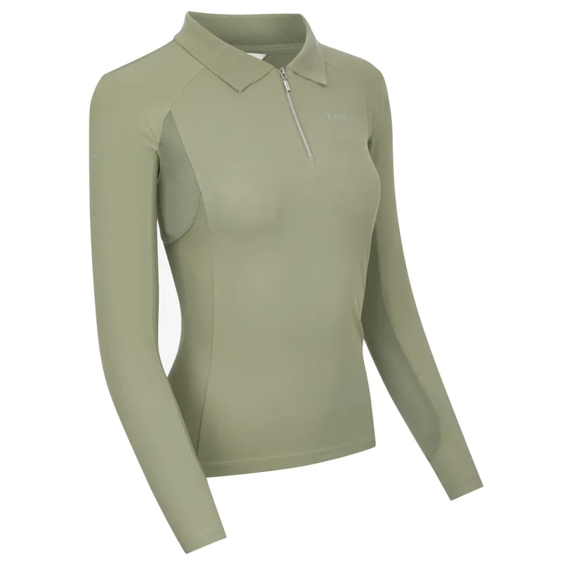 LeMieux Sport Ladies Long Sleeve Polo Shirt - Fern-2