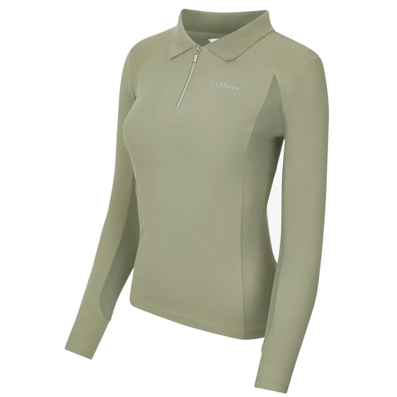 LeMieux Sport Ladies Long Sleeve Polo Shirt - Fern-3