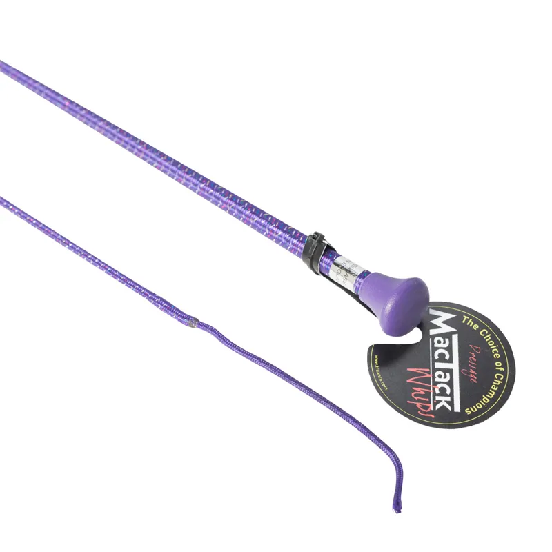 Mactack Braided Sparkle Dressage Whip - Purple